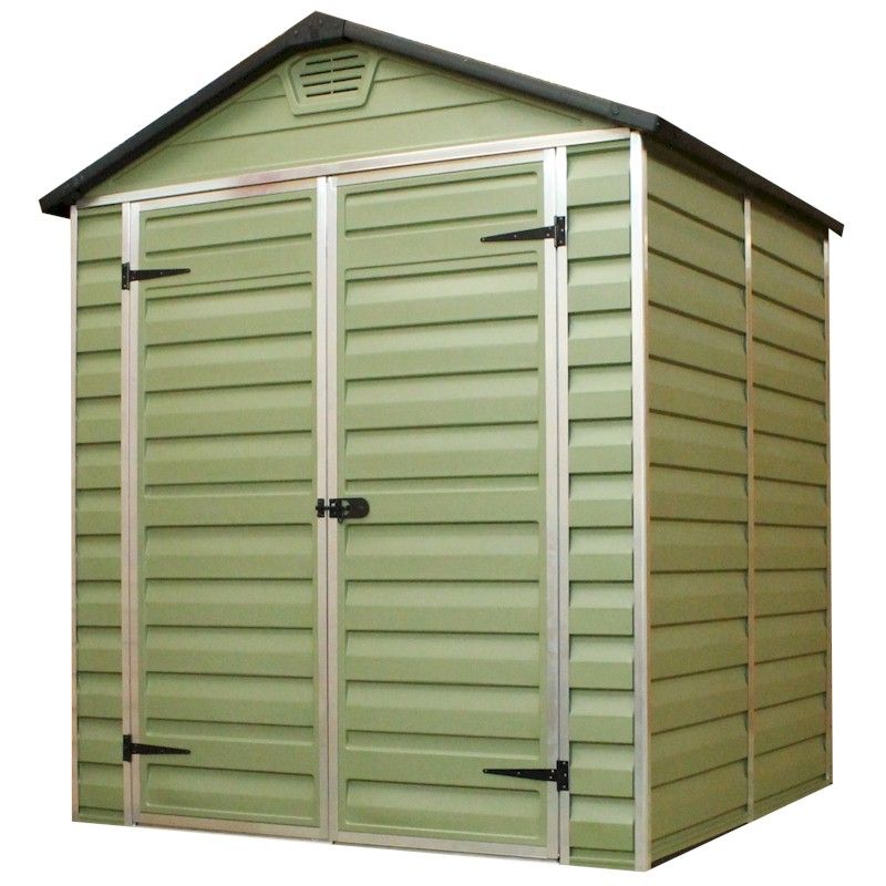 Palram SkyLight Green Plastic Shed 5x6