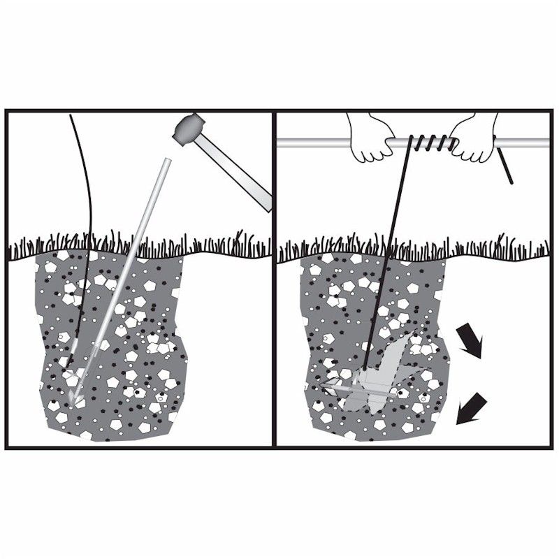 Shelterlogic 4 Piece Easy Hook Earth Anchor Kit One Garden