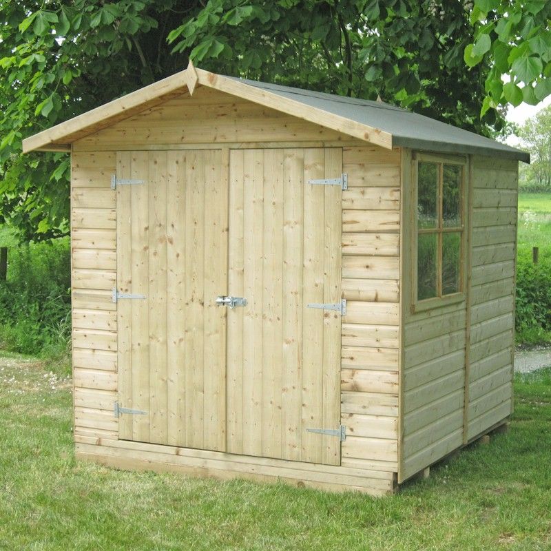 shire alderney pressure treated shed 7x7 - one garden