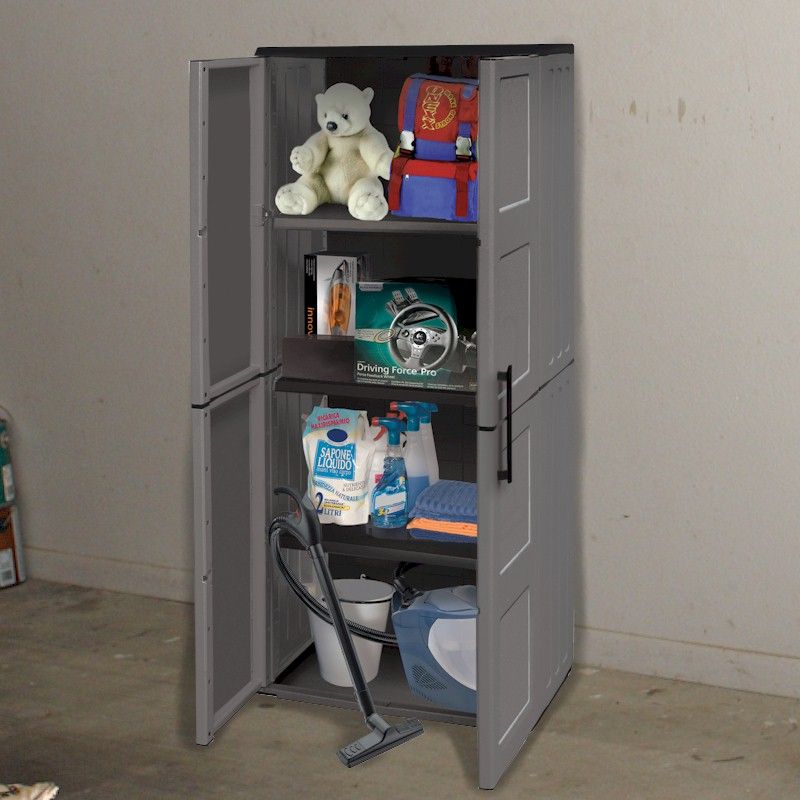 Shire Large Cupboard with Shelves Plastic Store