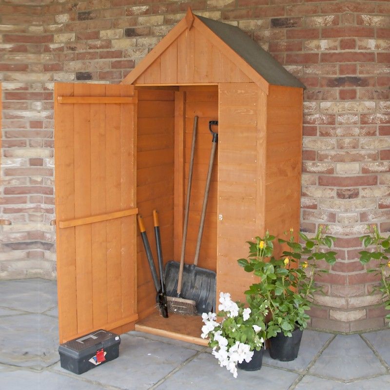 Shire Overlap Tall Tool 3x2 One, Small Wooden Garden Tool Sheds