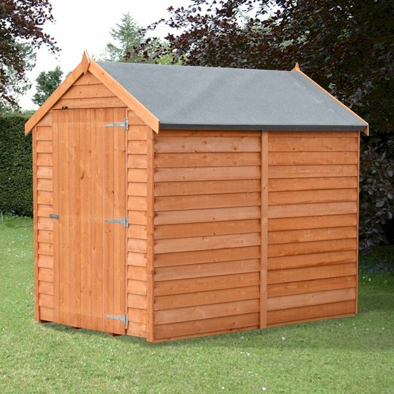 shire value overlap apex shed 6x4 - one garden