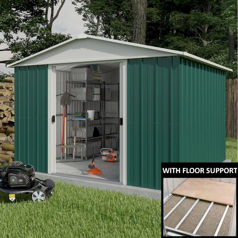 Yardmaster 1010GEYZ Metal Shed 10x10 with Floor Support 