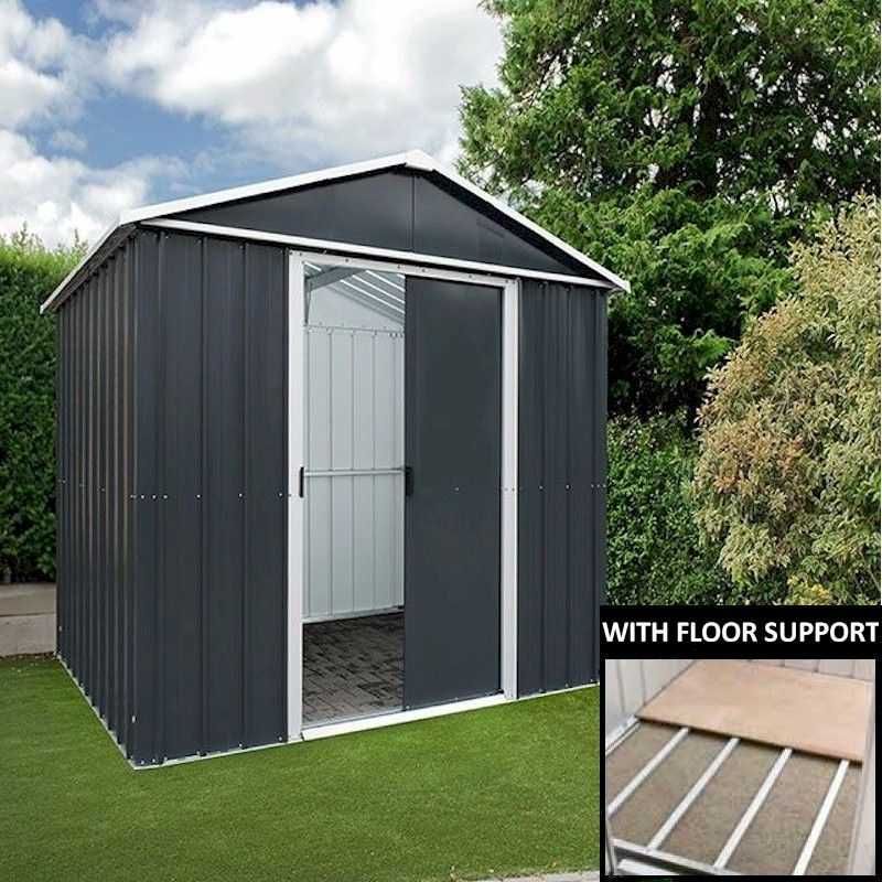 Yardmaster Castleton 65aeyz Metal Shed 5x6 With Floor Support Kit