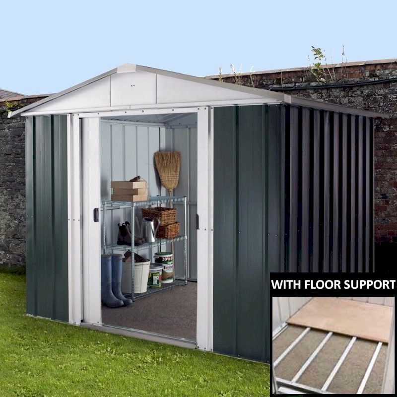 Yardmaster 810GEYZ Metal Shed 10x8 with Floor Support Kit 