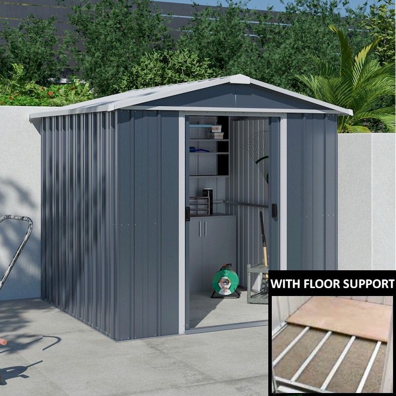 Yardmaster Castleton 67aeyz Metal Shed 7x6 With Floor Support Kit