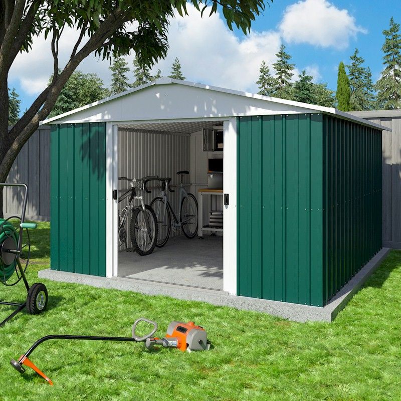 Yardmaster Emerald Deluxe 1013GEYZ Metal Shed 13x10 - One Garden