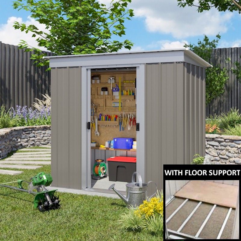 Yardmaster Platinum 64TPZ Pent Metal Shed with Floor Support Frame 1.84 x 1.04m - One Garden