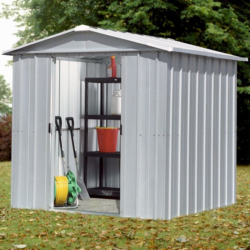 Yardmaster Zinc Deluxe 68ZGEY Metal Shed 8x6 - One Garden