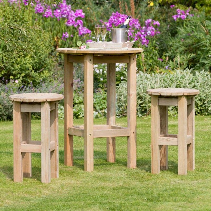 Zest Bahama Round Table and 2 Stool Set