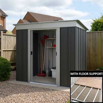 Yardmaster 84APZ Pent Metal Shed with Floor Support Frame 2.24 x 1.04m image