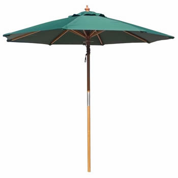 ExoGarden Skia Premium Hardwood 2.1m Round Green Parasol image