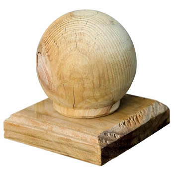 Grange Elite Ball Finial Green Timber Post Cap image