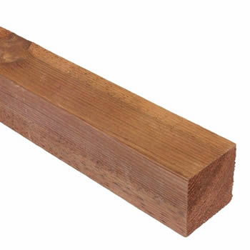 Grange Sawn Timber Post 2.4m x 75mm x 75mm Brown image