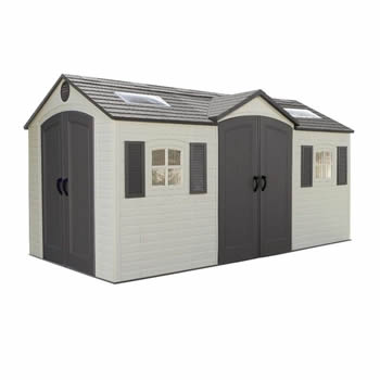 Lifetime Apex Dual Entry Plastic Shed 15x8 image