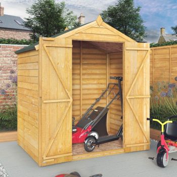 Mercia Overlap Apex Double Door Shed 4x6 - Windowless image