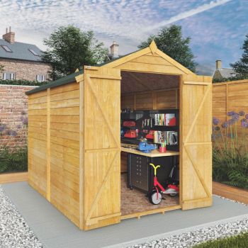 Mercia Overlap Apex Double Door Shed 8x6 - Windowless image