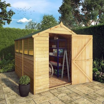 Mercia Value Overlap Apex Shed 8x6 - Single Door image