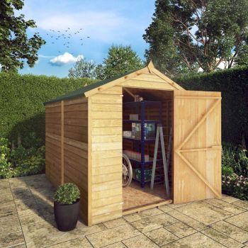 Mercia Overlap Apex Single Door Shed 8x6 - Windowless image