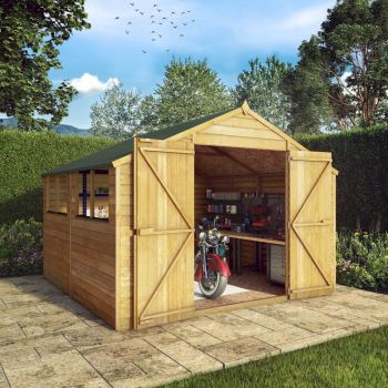 Mercia Overlap Apex Double Door Shed 10x10 image