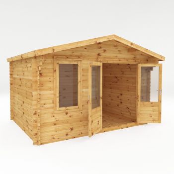 Mercia Retreat Log Cabin 4m x 3m - 28mm - Double Glazed image