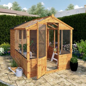Mercia Traditional Apex Greenhouse Combi Shed 10x6 image