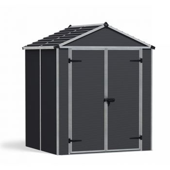 Palram - Canopia Rubicon 6x5 Dark Grey Plastic Shed image