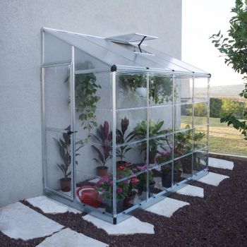 Palram - Canopia Lean To Grow House 8x4 - Silver Hybrid image