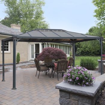 Palram - Canopia Martinique 3600 Garden Gazebo Grey Bronze image