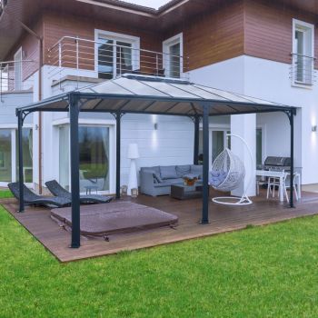 Palram - Canopia Martinique 5000 Garden Gazebo Grey Bronze image