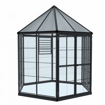 Palram - Canopia Oasis Hexagonal 8ft Greenhouse - Grey image