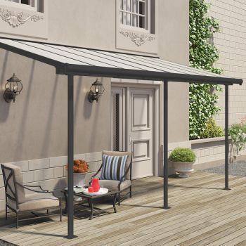Palram - Canopia Sierra Patio Cover 2.3m x 4.6m Grey Clear image