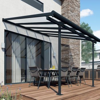 Palram - Canopia Sierra Patio Cover 3m x 3.05m Grey Clear image