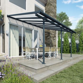 Palram - Canopia Sierra Patio Cover 3m x 4.25m Grey Clear image