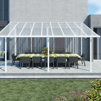 Palram - Canopia Sierra Patio Cover 3m x 5.46m White Clear image