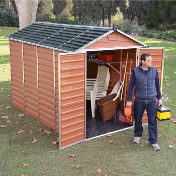 Palram - Canopia Skylight Amber Plastic Shed 6x10 image