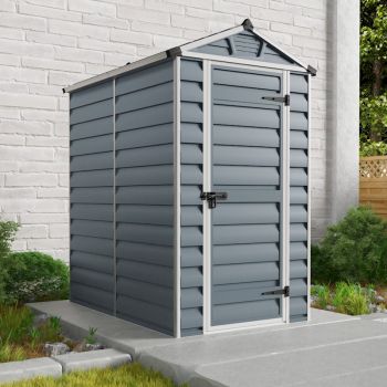 Palram - Canopia Skylight Dark Grey Plastic Shed 4x6 image