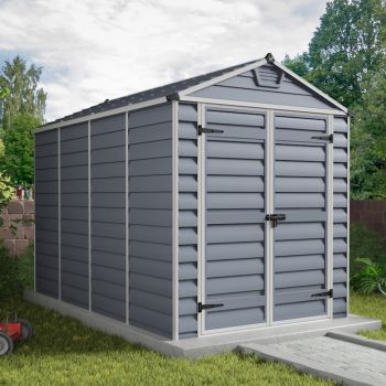 Palram - Canopia Skylight Dark Grey Plastic Shed 6x10 image