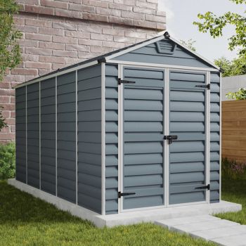 Palram - Canopia Skylight Dark Grey Plastic Shed 6x12 image