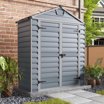 Palram - Canopia Skylight Dark Grey Plastic Shed 6x3 image