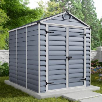 Palram - Canopia Skylight Dark Grey Plastic Shed 6x8 image