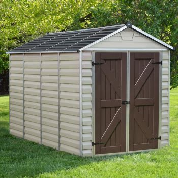 Palram - Canopia Skylight Tan Plastic Shed 6x10 image