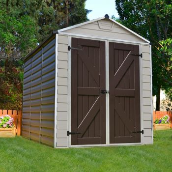 Palram - Canopia Skylight Tan Plastic Shed 6x8 image