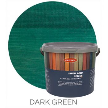 Protek Shed and Fence Stain - Dark Green 5 Litre image