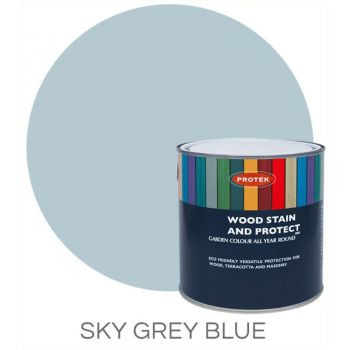 Protek Wood Stain & Protector - Sky Grey Blue 1 Litre image