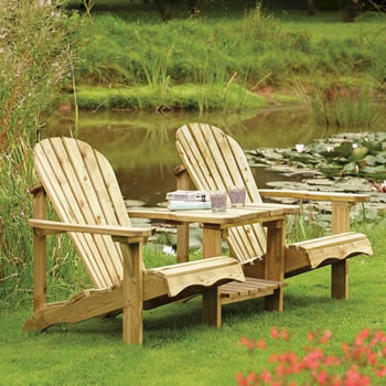 Rowlinson Softwood Adirondack Companion Seat image