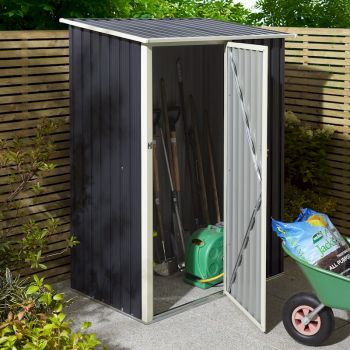 Rowlinson Trentvale 5x3 Metal Pent Shed - Dark Grey image