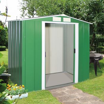 Sapphire Apex 6x4 Green Metal shed image