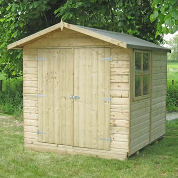 Shire Alderney Pressure Treated Shed 7x7 image