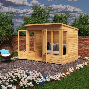 Shire Alora 8x6 Overlap Pent Summerhouse image